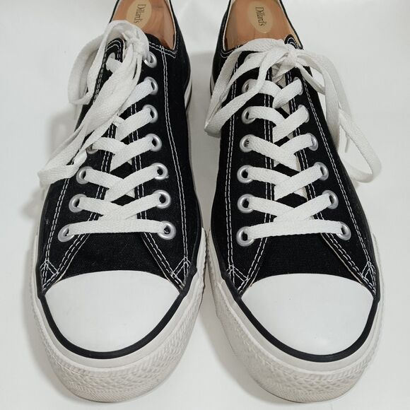 Vintage Converse All Star Black Low Tops Size Mens 10.5 Women\'s 12.5 Excellent main image 13